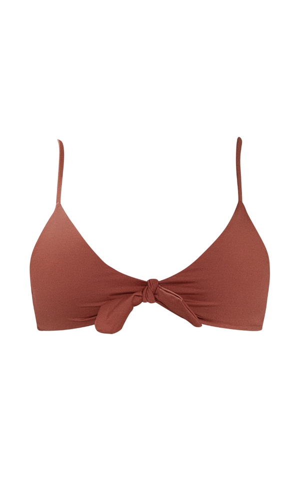 TOP BIKINI HALTER CAMEL